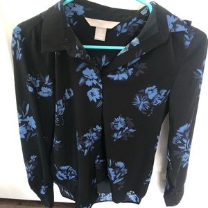 H&M Floral Long Sleeve Blouse